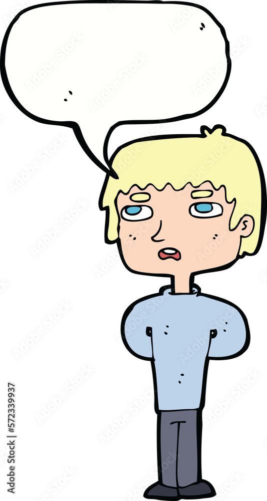 cartoon unhappy man with speech bubble cartoon unhappy man with speech bubble