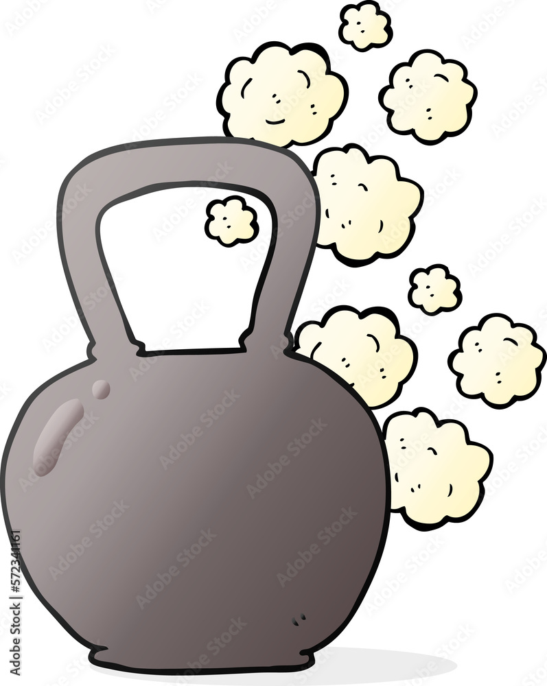 Fototapeta premium cartoon heavy kettle bell