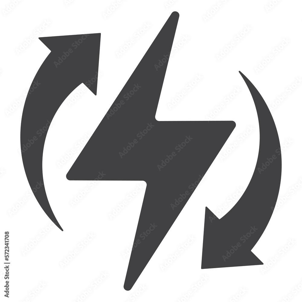 arrow and flash icon arrow and flash icon