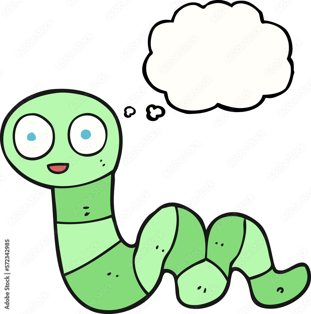 Naklejka premium thought bubble cartoon snake