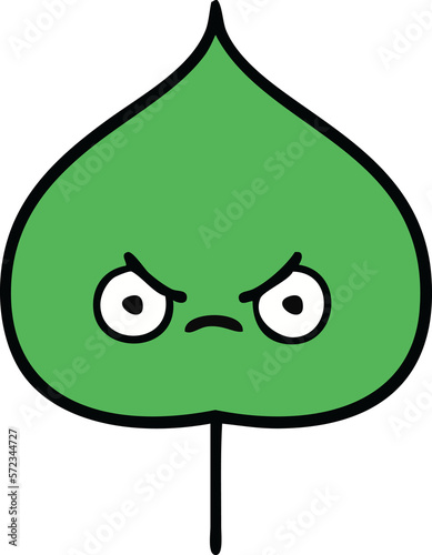 cute cartoon expressional leaf photo