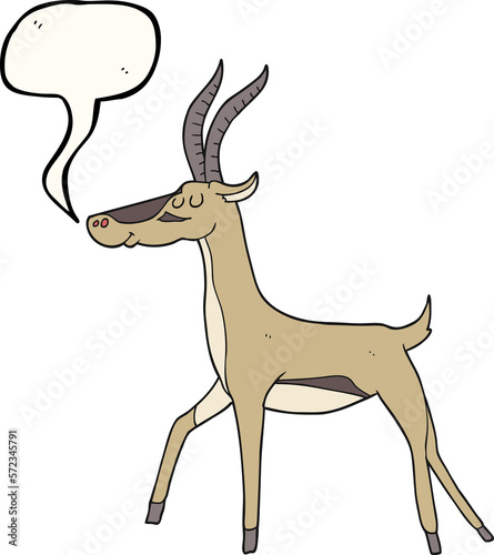 speech bubble cartoon gazelle © lineartestpilot