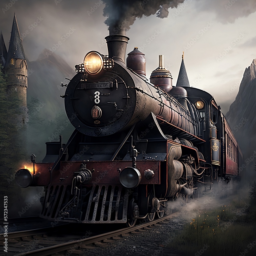 Naklejka premium vintage train