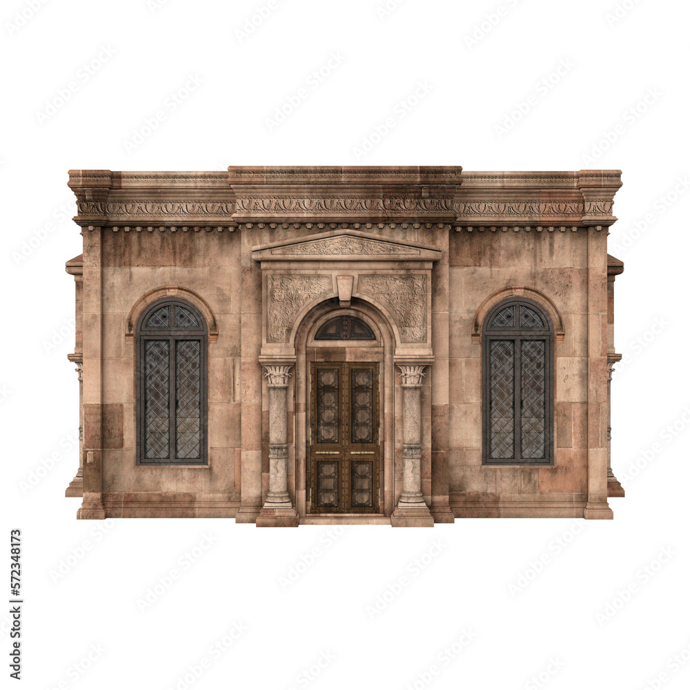 Obraz premium 3d rendering gothic and ancient building isolated
