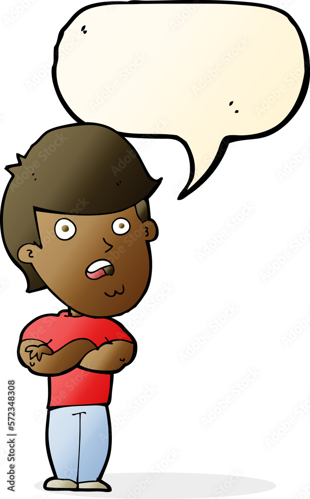 Fototapeta premium cartoon dissapointed man with speech bubble