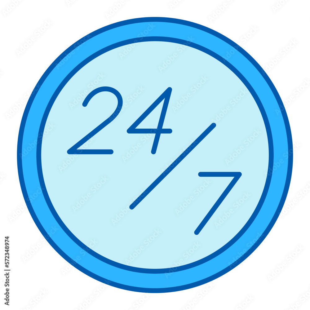 Delivery sign 24 hours 7 days a week - icon, illustration on white background, similar style\ Delivery sign 24 hours 7 days a week - icon, illustration on white background, similar style\