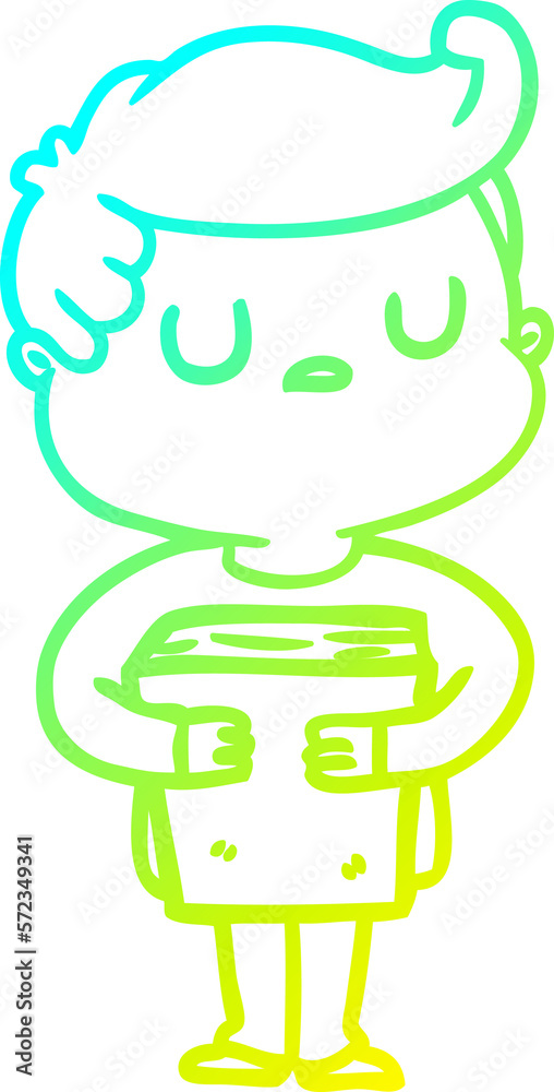 cold gradient line drawing cartoon aloof man cold gradient line drawing cartoon aloof man
