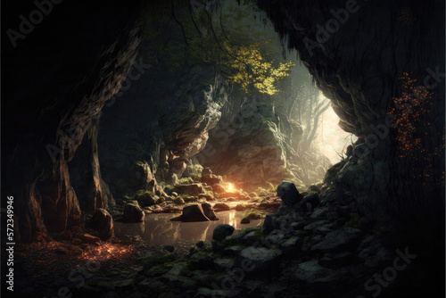 Hidden Cave made of Rock © Marjuk
