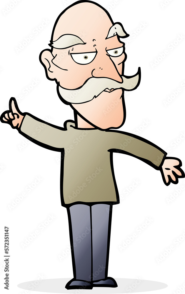 cartoon old man telling story cartoon old man telling story