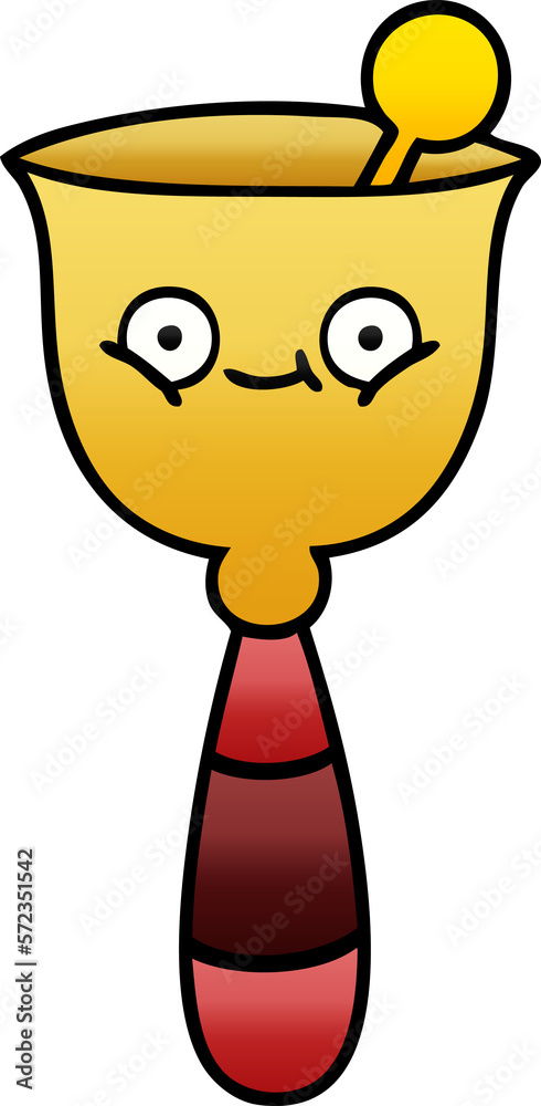 Obraz premium gradient shaded cartoon school bell