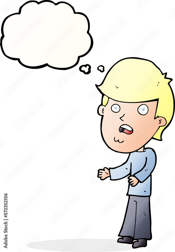 cartoon shocked man with thought bubble cartoon shocked man with thought bubble