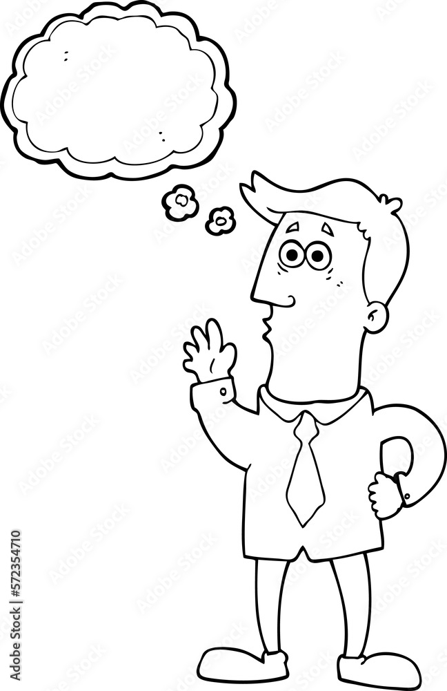 thought bubble cartoon businessman thought bubble cartoon businessman