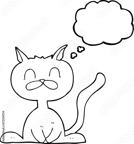 thought bubble cartoon cat