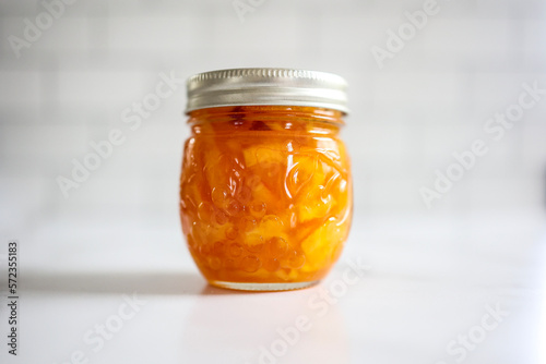 orange marmalade jar