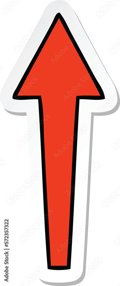 sticker of a quirky hand drawn cartoon arrow sticker of a quirky hand drawn cartoon arrow