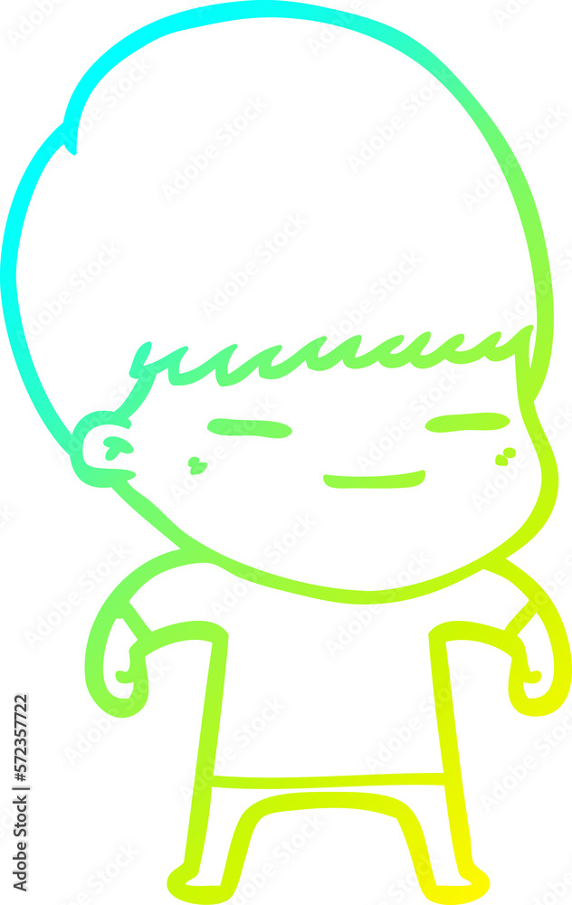 cold gradient line drawing cartoon smug boy cold gradient line drawing cartoon smug boy
