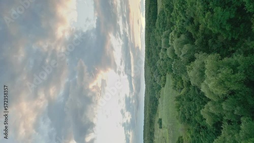 Wallpaper Mural nature against the backdrop of the sunset sky, shot vertically Torontodigital.ca