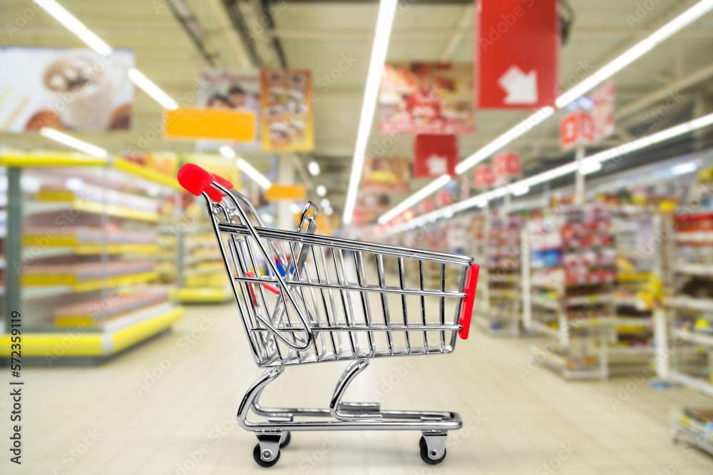 Classic shopping supermarket cart trolley Classic shopping supermarket cart trolley