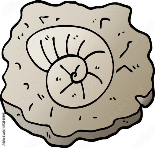 vector gradient illustration cartoon ancient fossil