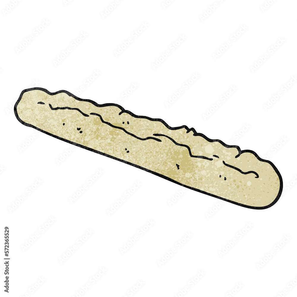 textured cartoon baguette textured cartoon baguette