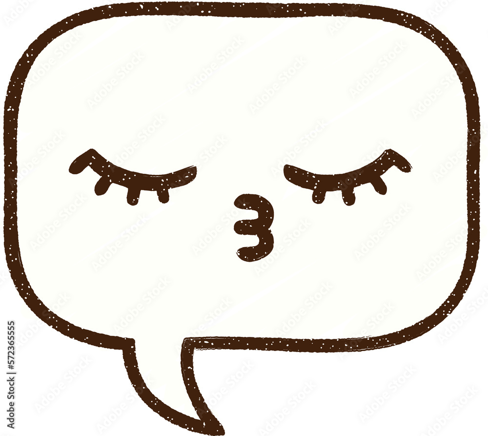 Obraz premium Speech Bubble Chalk Drawing