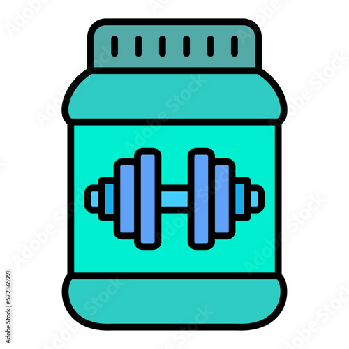 Protein Supplement Filled Line Icon