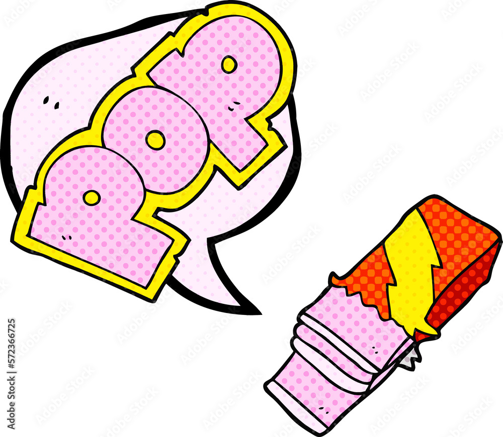 Fototapeta premium comic book speech bubble cartoon bubble gum