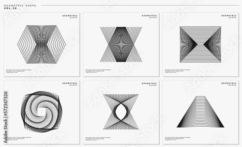 Techno motion line abstract shape design template