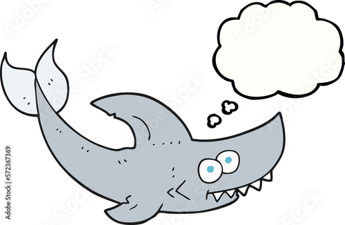thought bubble cartoon shark
