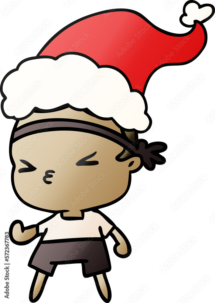 christmas gradient cartoon of kawaii boy christmas gradient cartoon of kawaii boy