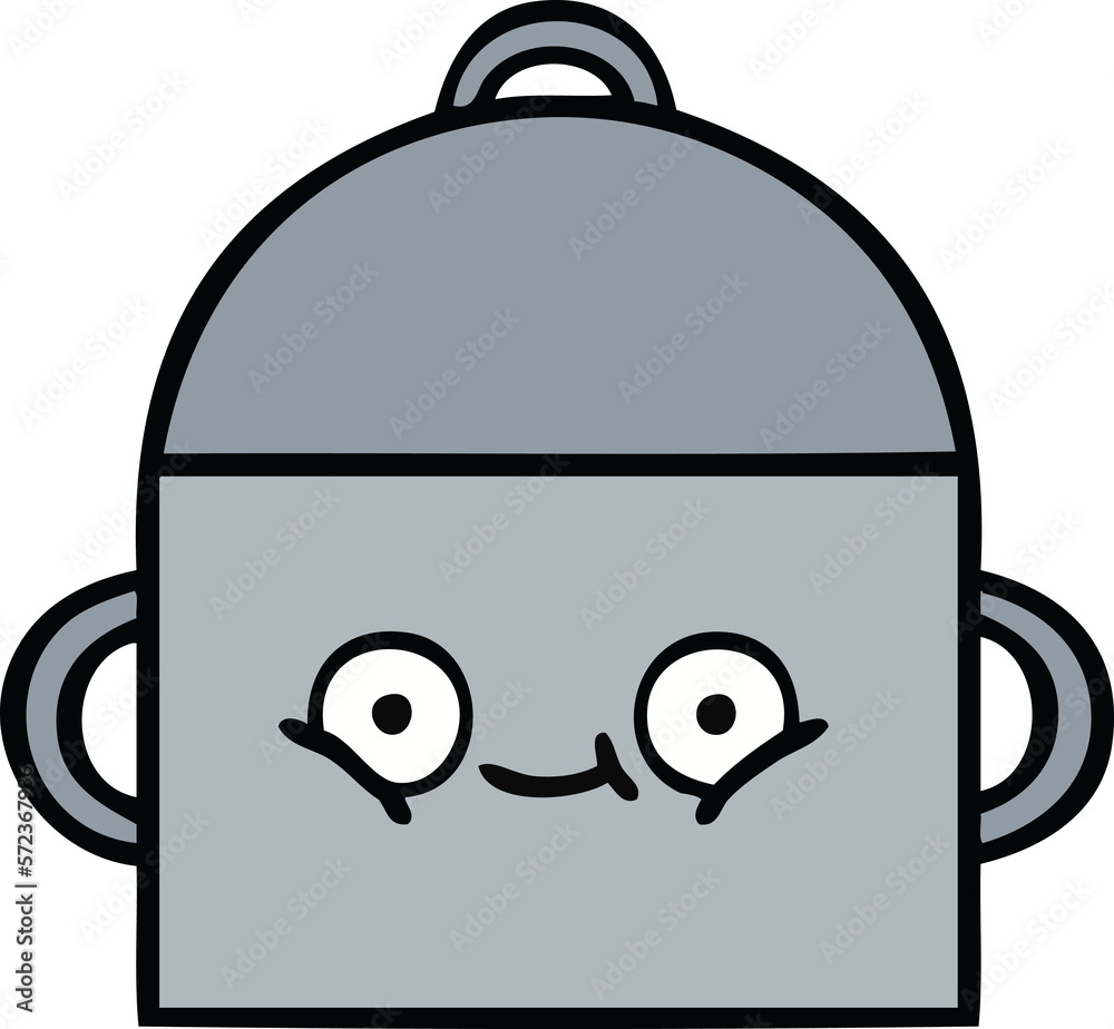 cute cartoon cooking pot