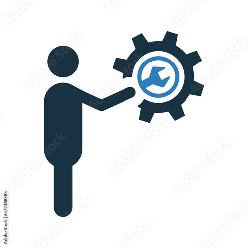 Technical engineer icon. Vector illustration.