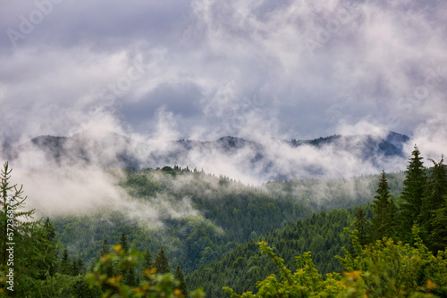 Landscape with fog in mountains © Ryzhkov Oleksandr