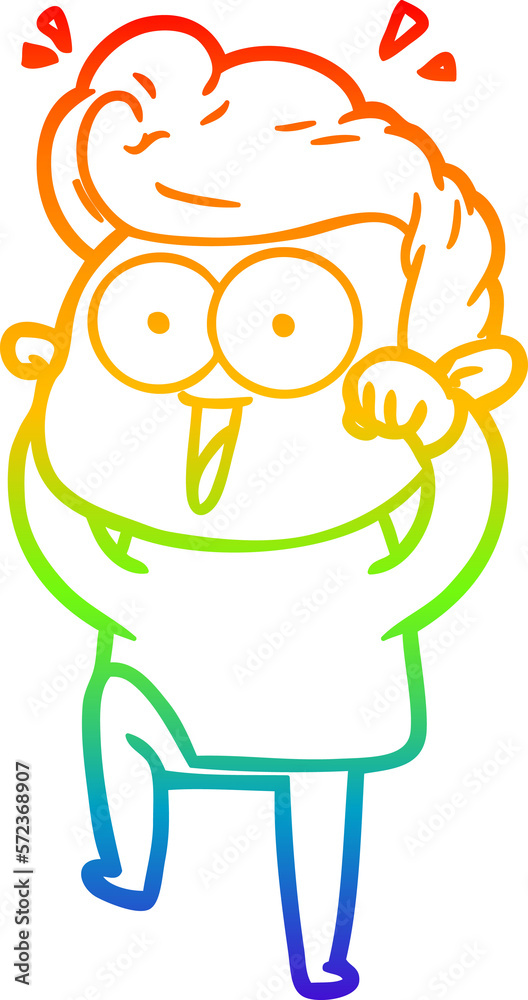 rainbow gradient line drawing cartoon man rainbow gradient line drawing cartoon man