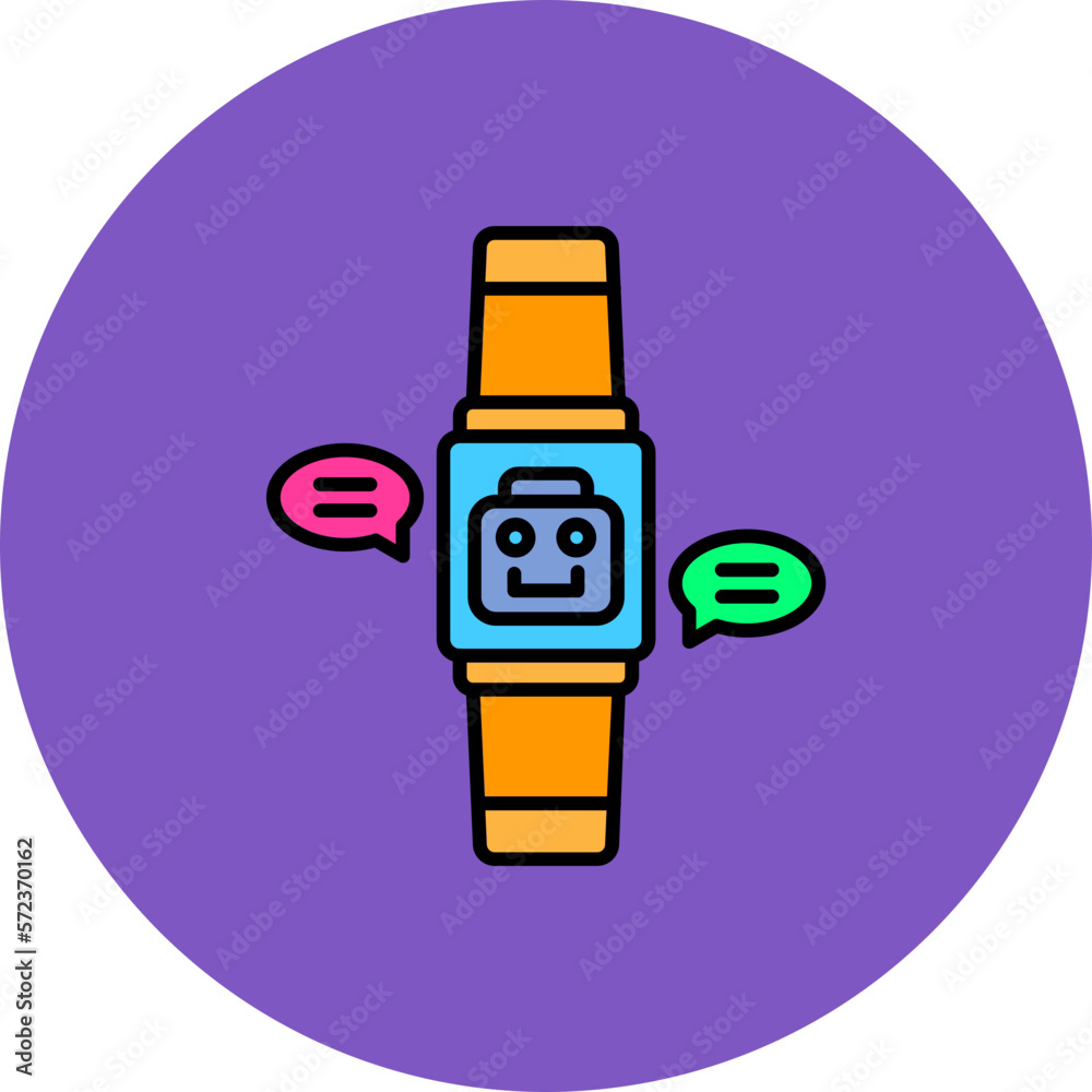 Chat Multicolor Circle Filled Line Icon Chat Multicolor Circle Filled Line Icon