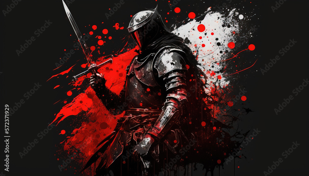 British Warrior, Generative AI, Illustration British Warrior, Generative AI, Illustration