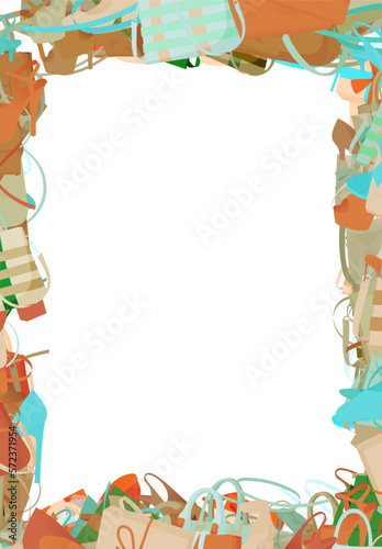 Background pattern abstract design texture. Border frame, transparent background. Theme is about beauty, high heels, stripes, weaving, everyday, fashion, background, holiday, slingback shoes