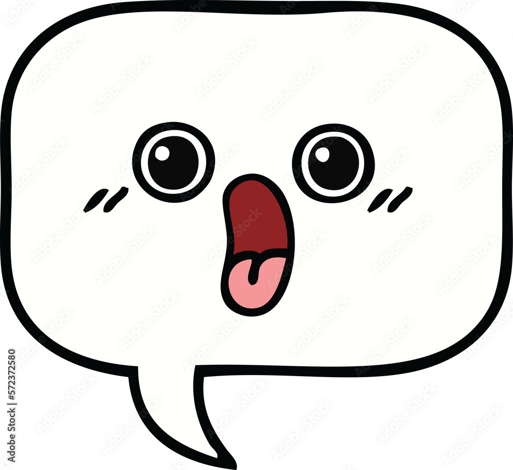 cute cartoon speech bubble