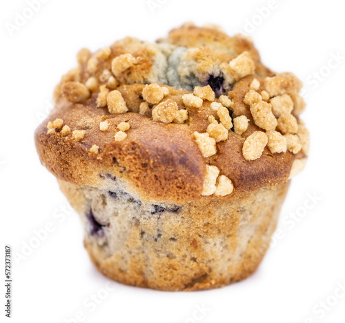 Blueberry Muffins on transparent background (selective focus; close-up shot)