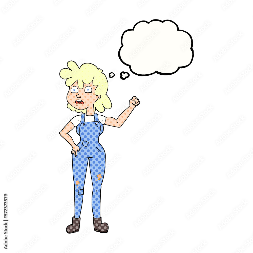 thought bubble cartoon woman shaking fist thought bubble cartoon woman shaking fist
