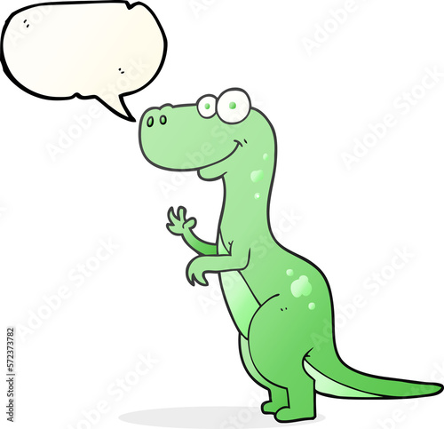 speech bubble cartoon dinosaur