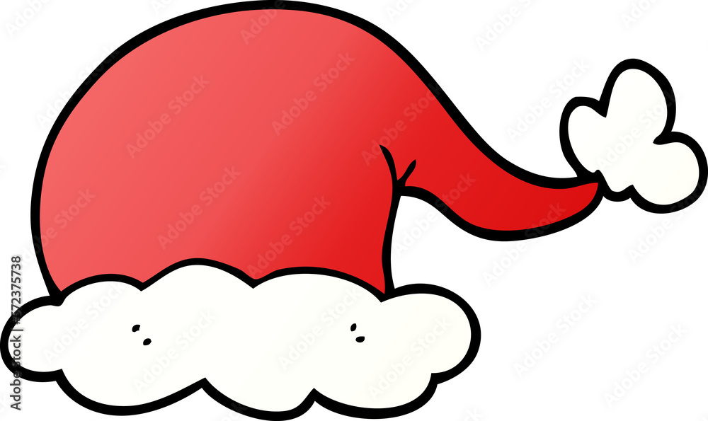 Fototapeta premium cartoon doodle santa hat