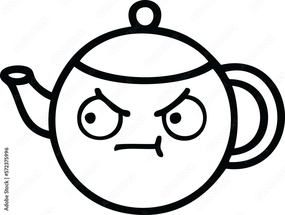 line drawing cartoon teapot line drawing cartoon teapot