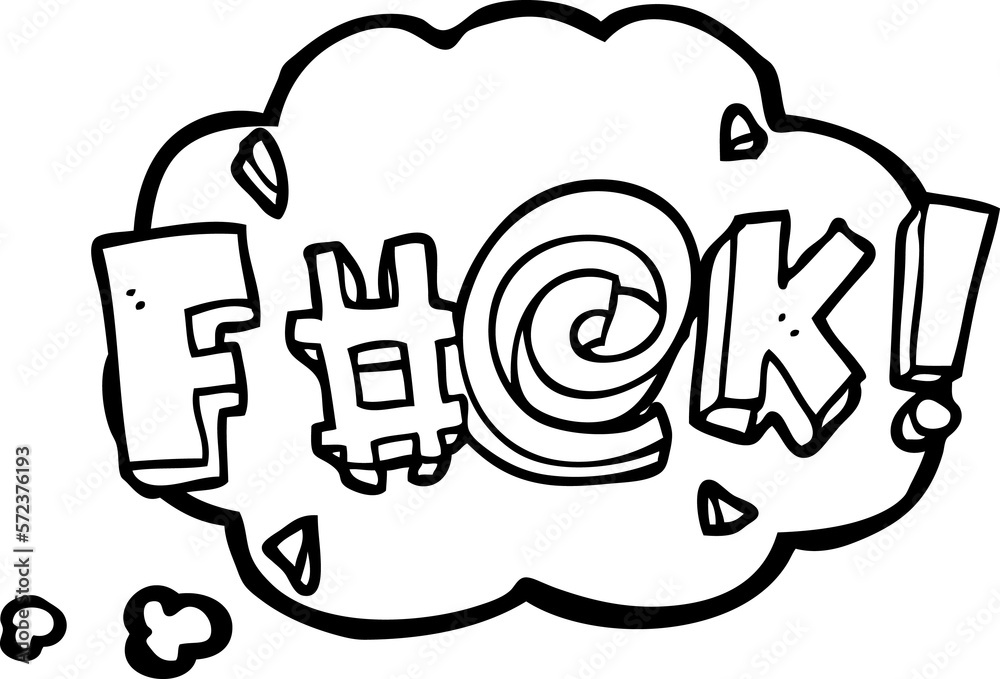 thought bubble cartoon swearword thought bubble cartoon swearword