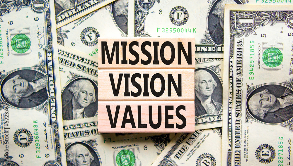 Mission vision values symbol. Concept words Mission Vision Values on ...