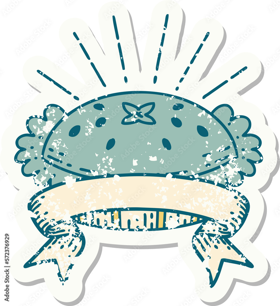 grunge sticker of tattoo style amazing pie grunge sticker of tattoo style amazing pie
