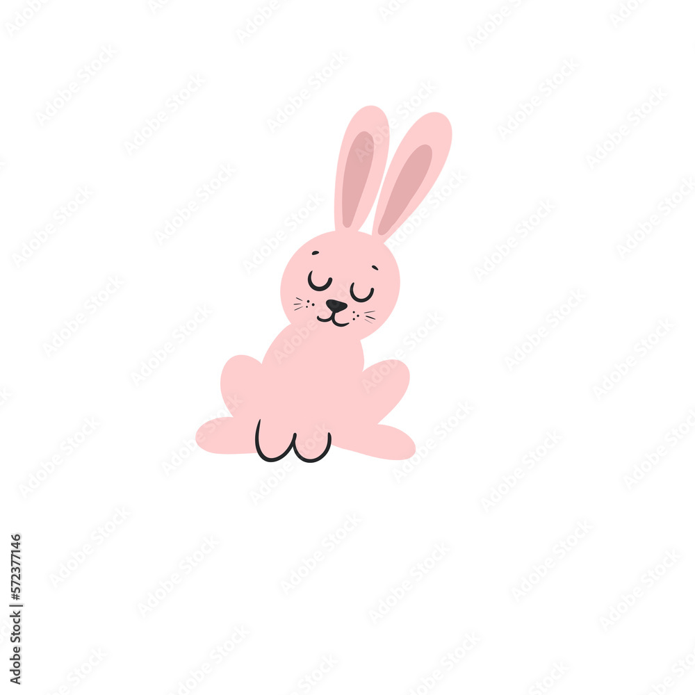 Pink rabbit, cute bunny Pink rabbit, cute bunny