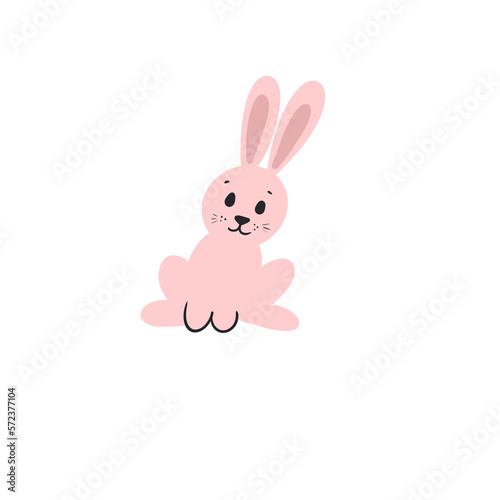 Pink rabbit, cute bunny 