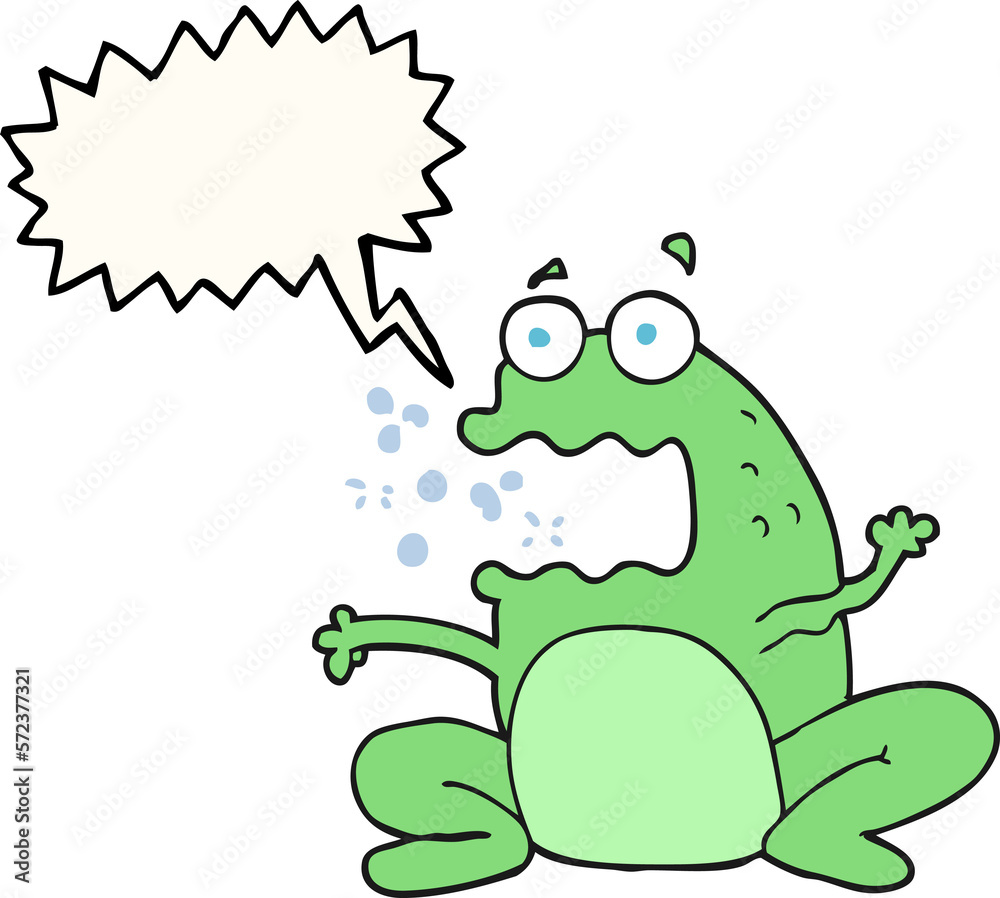 speech bubble cartoon burping frog speech bubble cartoon burping frog