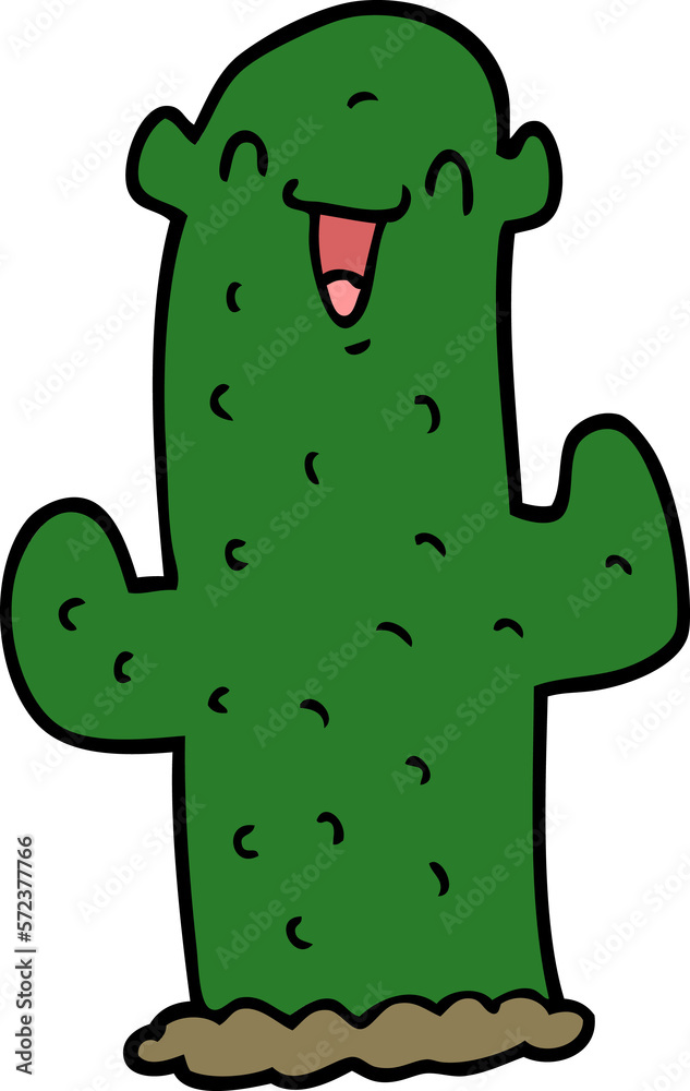 Obraz premium cartoon cactus